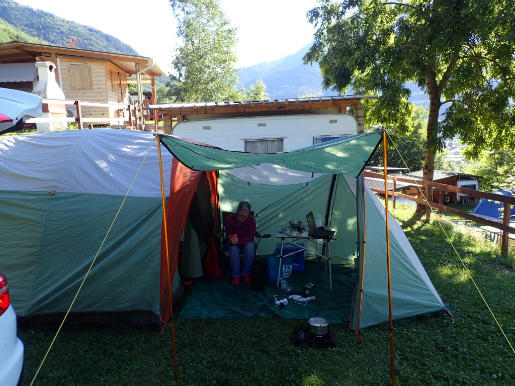 Camped at Adamello campground in Italy at 750 metres