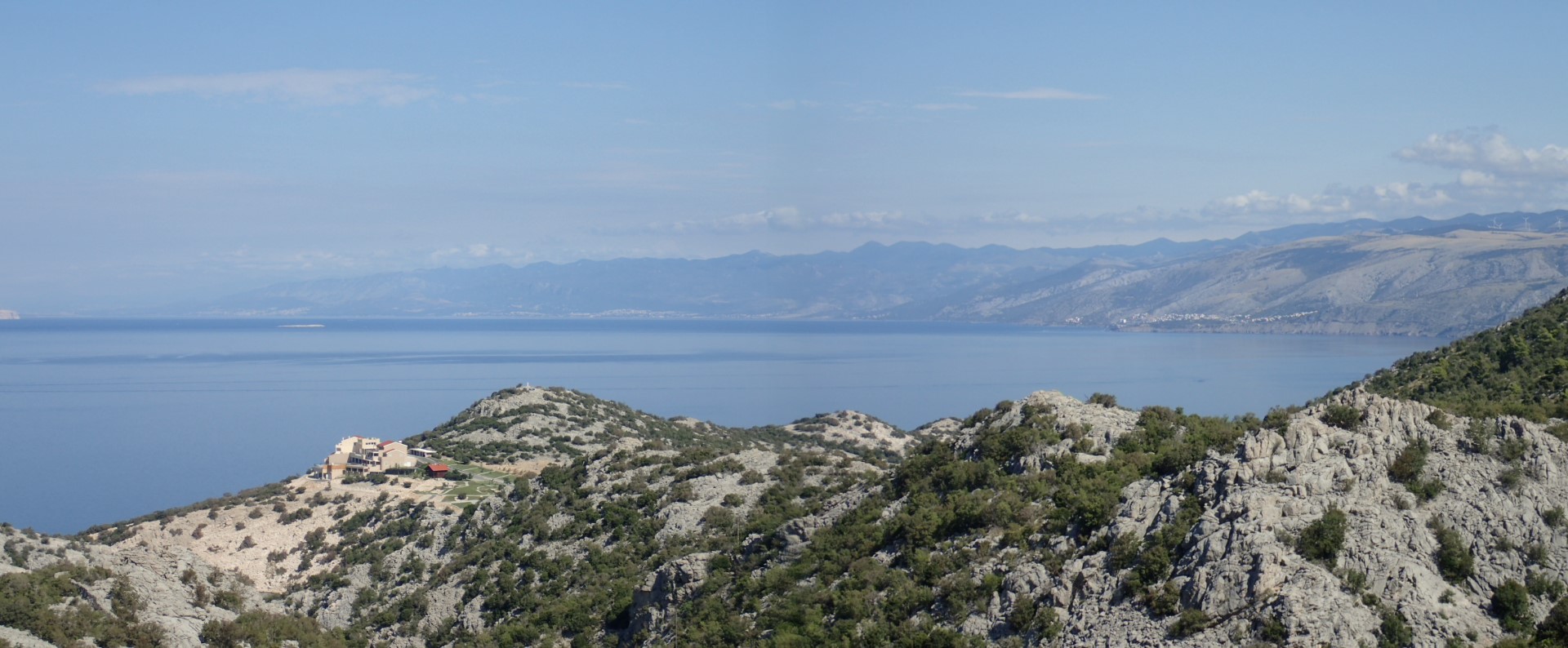 Looking north along the Dalmatian coast