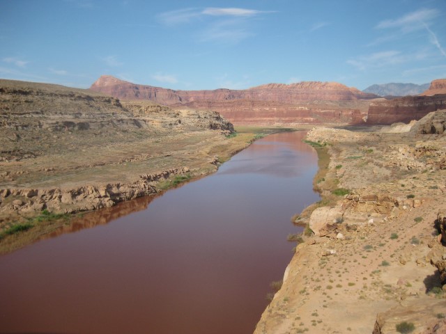 Crossing the Colorado River just upstream of Lake Powell