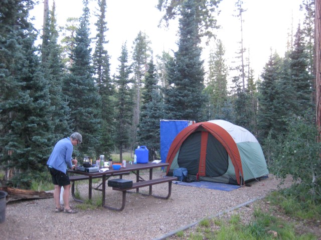 Camped at DeMotte Forest campground 40km north of North Rim, at 8,700 feet.