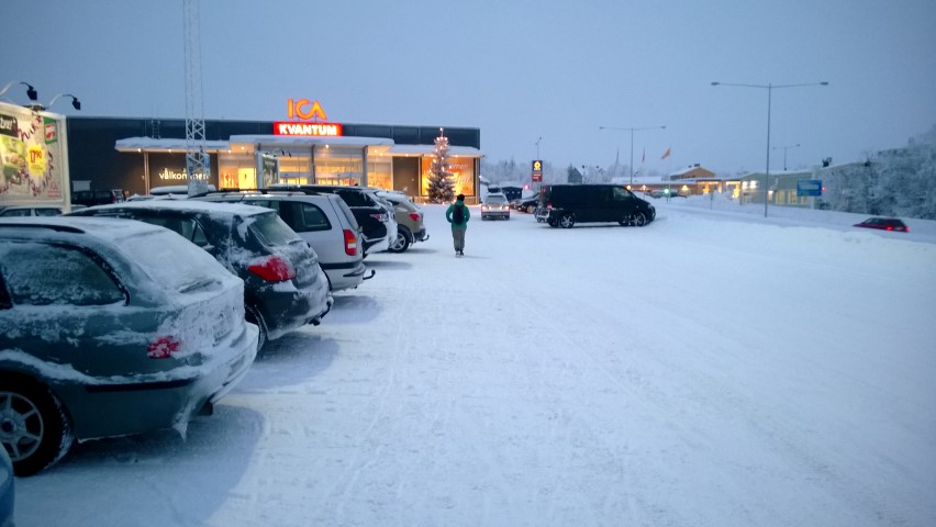 Supermarket car park Kiruna