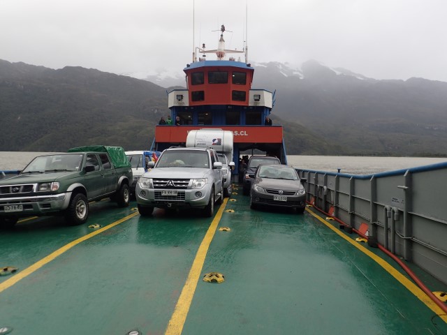 Back on the Ferry. Its fun (not) because you have to reverse down the ramp onto the Ferry