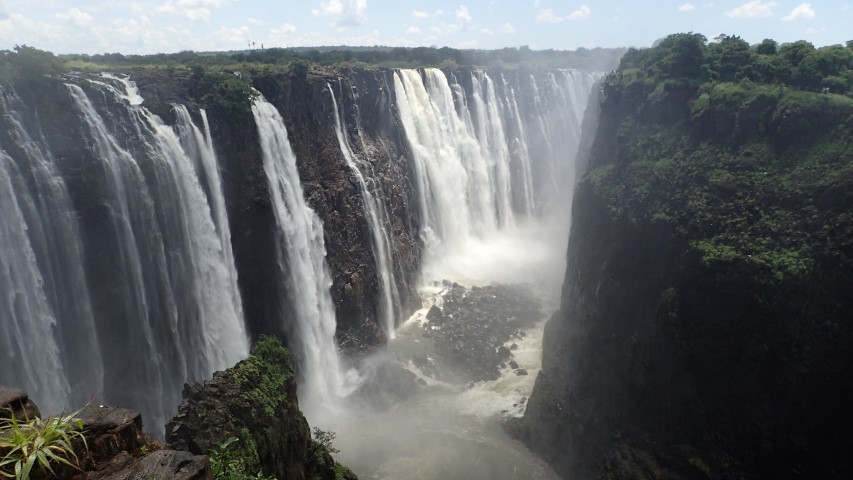 Looking over to the Zambian side of Victoria Falls