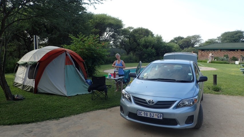 Camped at the oasis that is Woodlands, north of Francistown