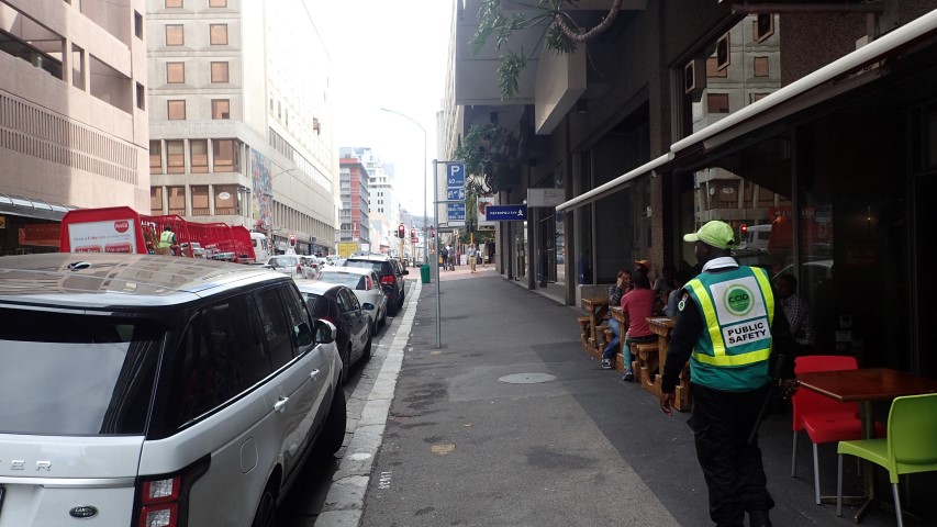 Security in Long Street Cape Town.All has a very safe feel.