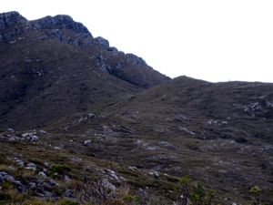 climbing the Ironbound Range South Coast Track Tasmania