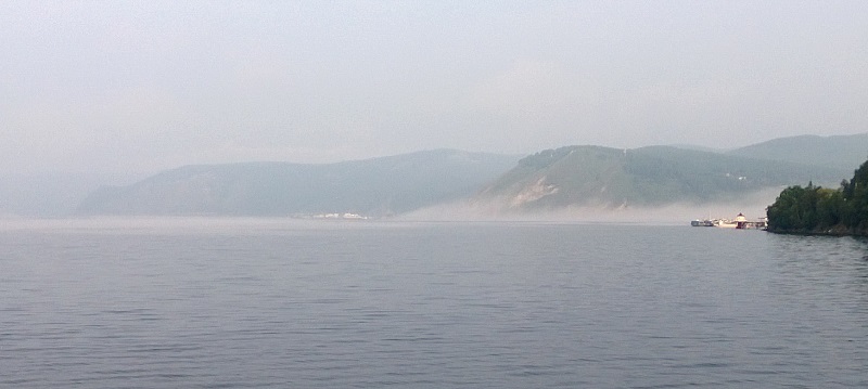 Morning mist on Lake Baikal