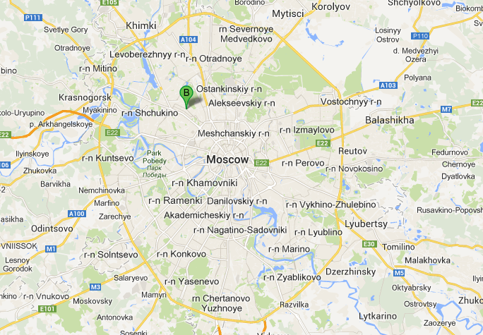 where we are in Moscow